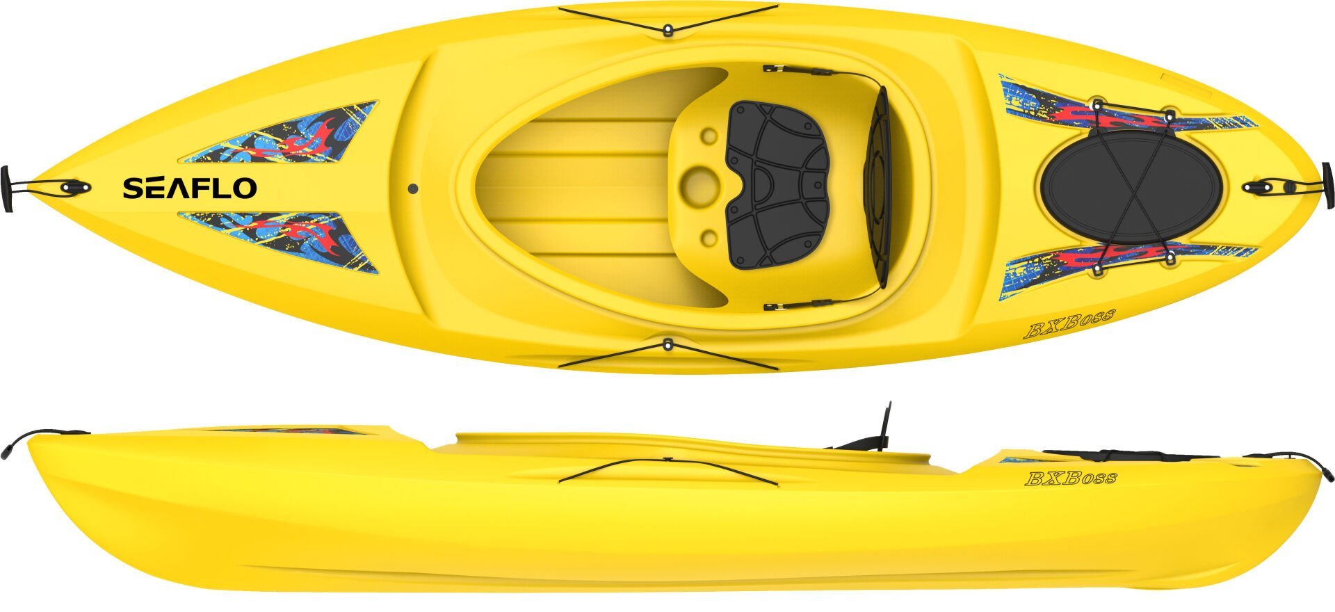 Seaflo Tek kişilik Kapalı Kano Sarı