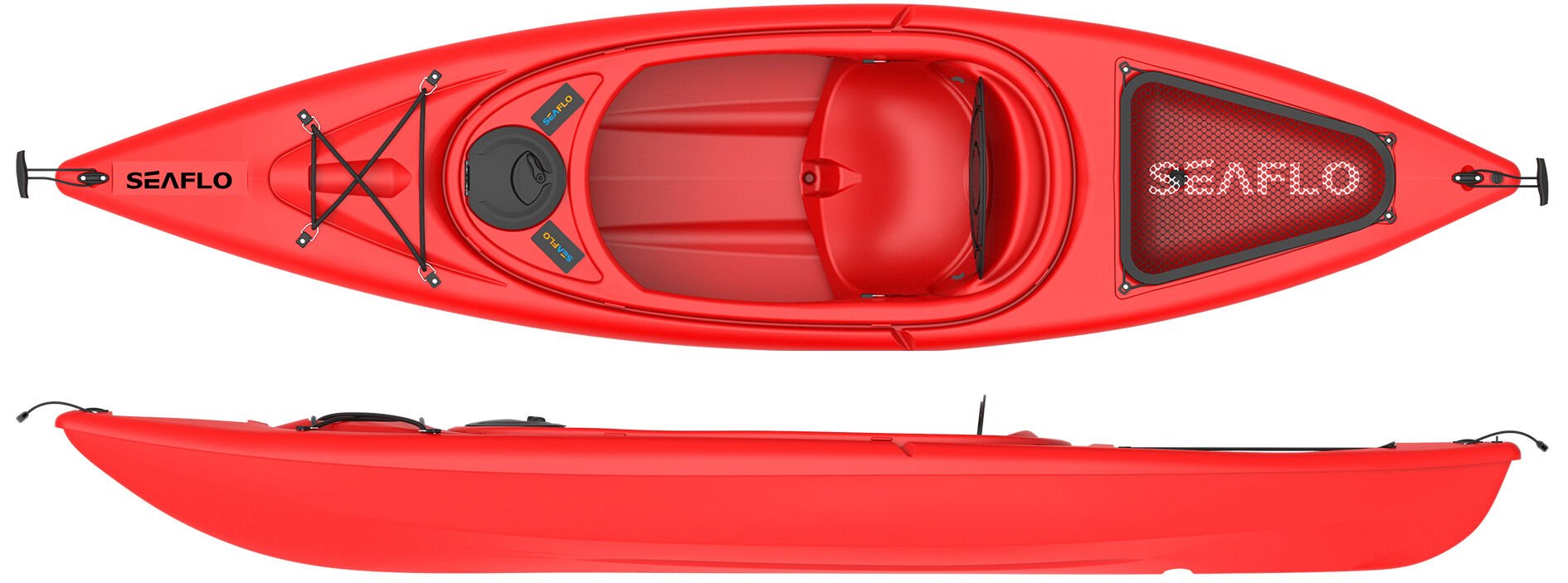 Seaflo Tek Kişilik Kapalı Kano Kırmızı