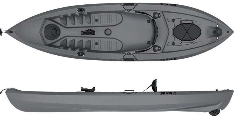 Seaflo Tek Kişilik Balıkçı Kanosu Gri