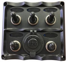 Marin 5'li Switch Panel Çakmak Soketli 95x105mm