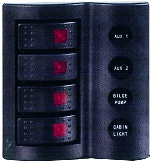 Marin 4'lü Switch Panel Otomatik Sigortalı 120x135mm