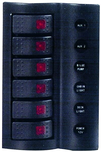 Marin 6'lı Switch Panel Otomatik Sigortalı 120x185mm