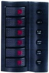 Marin 6'lı Switch Panel Otomatik Sigortalı 120x185mm