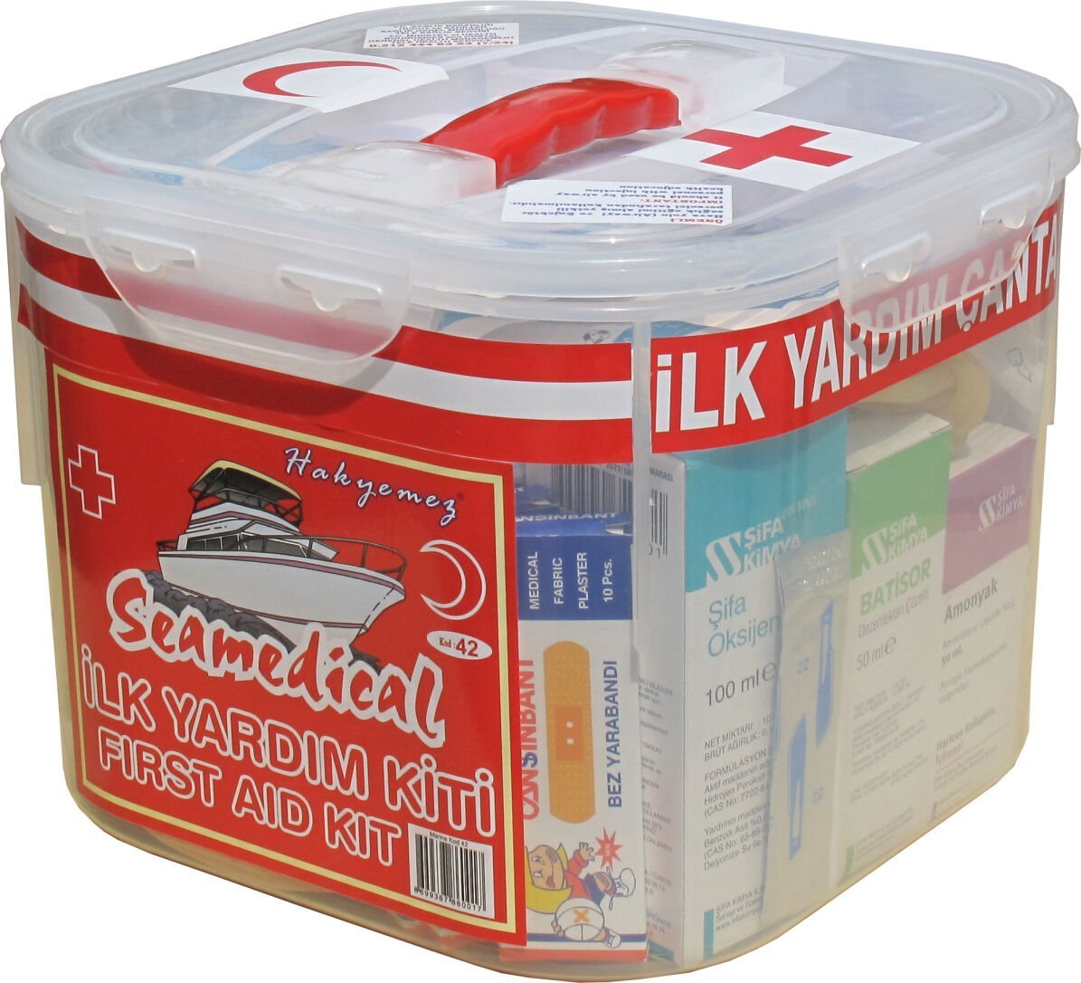 İlk Yardım Kutusu Gemi İçin Kare Kutu 111 Parça