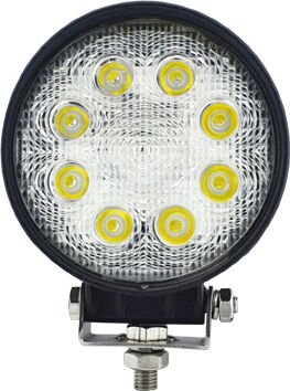 Siyah Güverte Lambası Yuvarlak 12-24v 8 Led'li