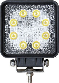 Siyah Güverte Lambası Kare 12-24v 8 Led'li