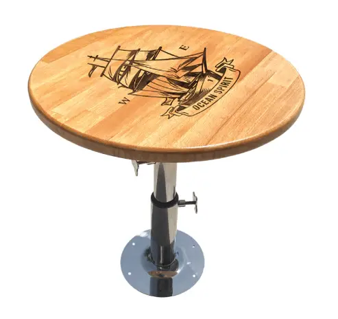 Marin Masif Yuvarlak Masa Tablası 60x60cm