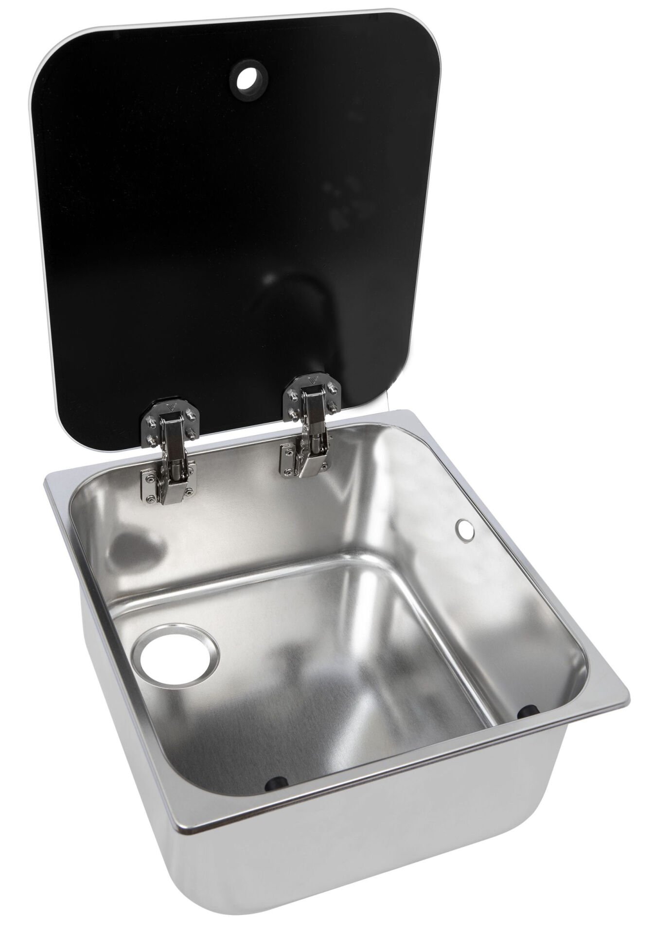 Navy Load Cam Kapaklı Musluklu Evye