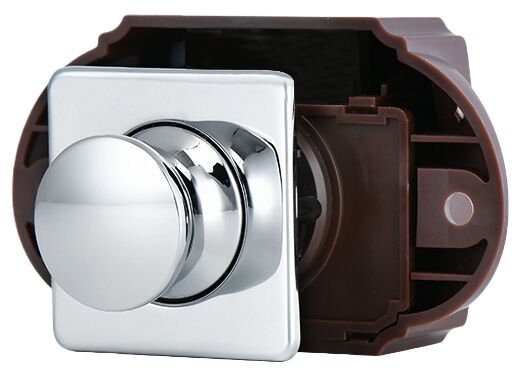 Dolap Kulbü Basmalı Kare Krom Kaplı