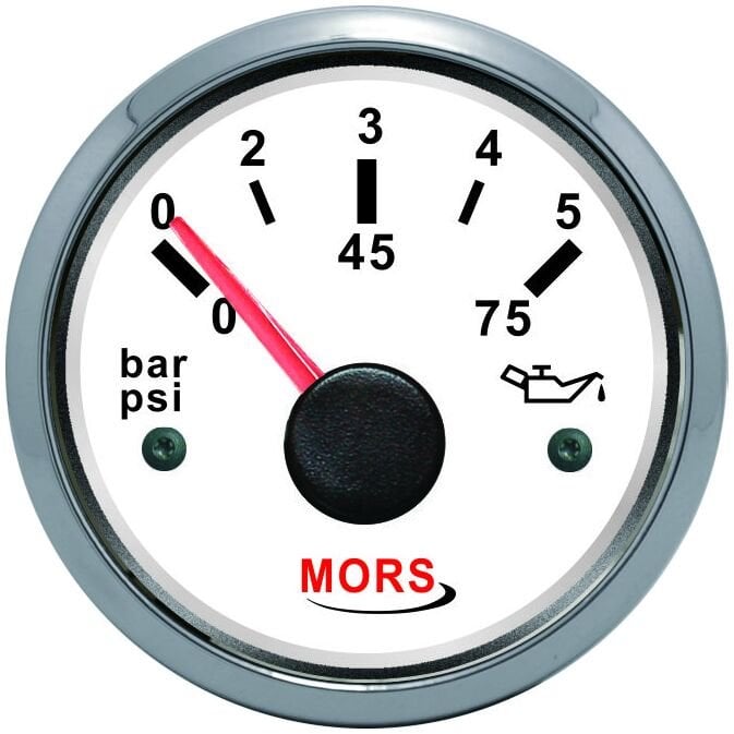 Mors Yağ Göstergesi Beyaz 5 Bar Çap:55mm