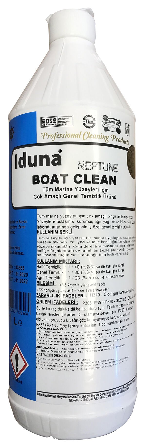 İduna Çok Amaçlı Etkili Yüzey Temizleyici 1 Lt