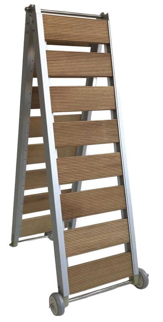 Alüminyum Pasarella Katlanır Sıralı Teak 34x235cm