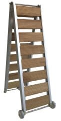 Alüminyum Pasarella Katlanır Sıralı Teak 34x235cm